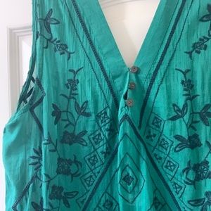 FREE PEOPLE blue/green dress